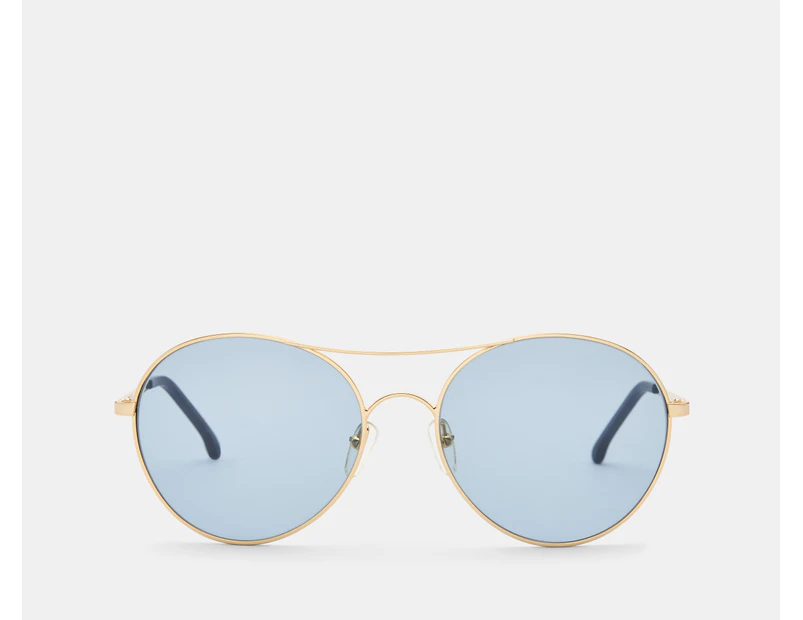 Otis Unisex Memory Lane Sunglasses - Gold/Blue