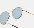 Otis Unisex Memory Lane Sunglasses - Gold/Blue