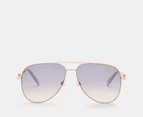 Marc Jacobs Woman's Marc 653/S Aviator Sunglasses - Lilac/Fuchsia Gold