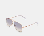 Marc Jacobs Woman's Marc 653/S Aviator Sunglasses - Lilac/Fuchsia Gold