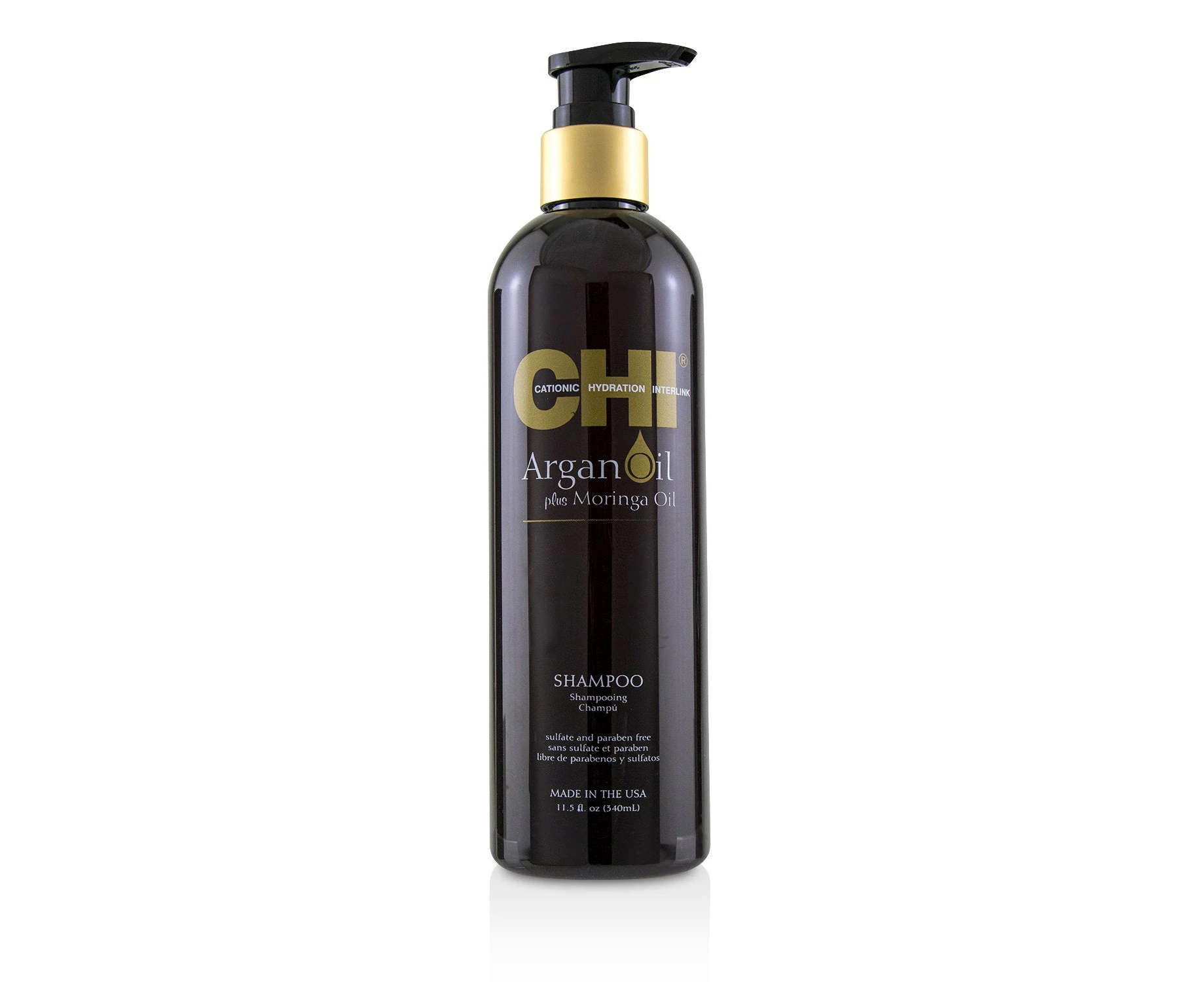 CHI Argan Oil Plus Moringa Oil Shampoo - Sulfate & Paraben Free  340ml/11.5oz