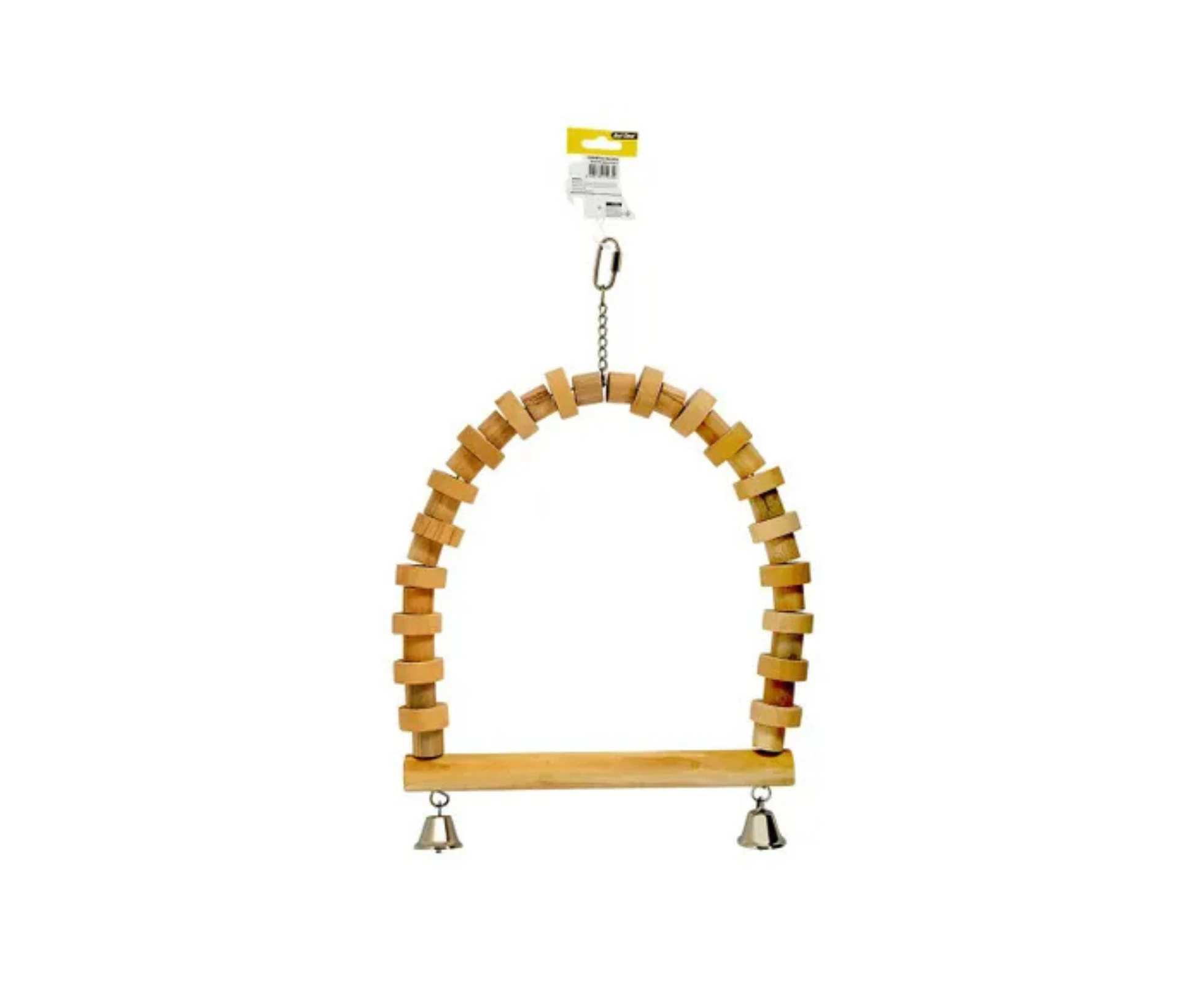 Avi One Parrot Swing Natural Wood With Bells 32x48cm (22888)