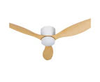 Devanti 52'' Ceiling Fan DC Motor w/Light w/Remote - Light Wood