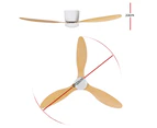 Devanti 52'' Ceiling Fan DC Motor w/Light w/Remote - Light Wood