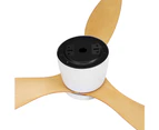 Devanti 52'' Ceiling Fan DC Motor w/Light w/Remote - Light Wood