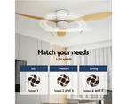 Devanti 52'' Ceiling Fan DC Motor w/Light w/Remote - Light Wood