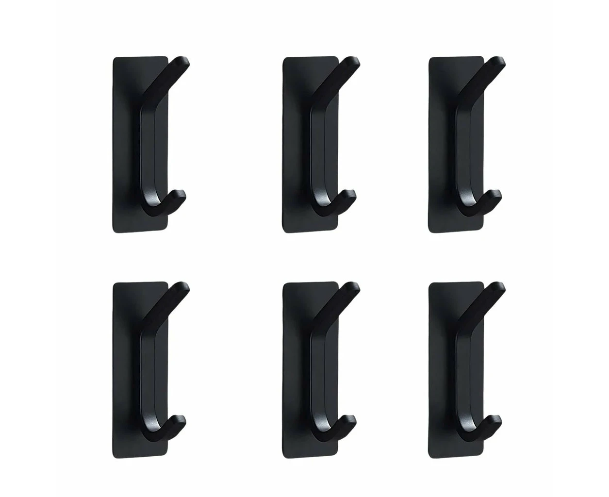 Gominimo Quadrate Stainless Steel Wall Hook 6pcs (black)