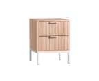 Artiss Bedside Table 2 Drawers - LURA Pine