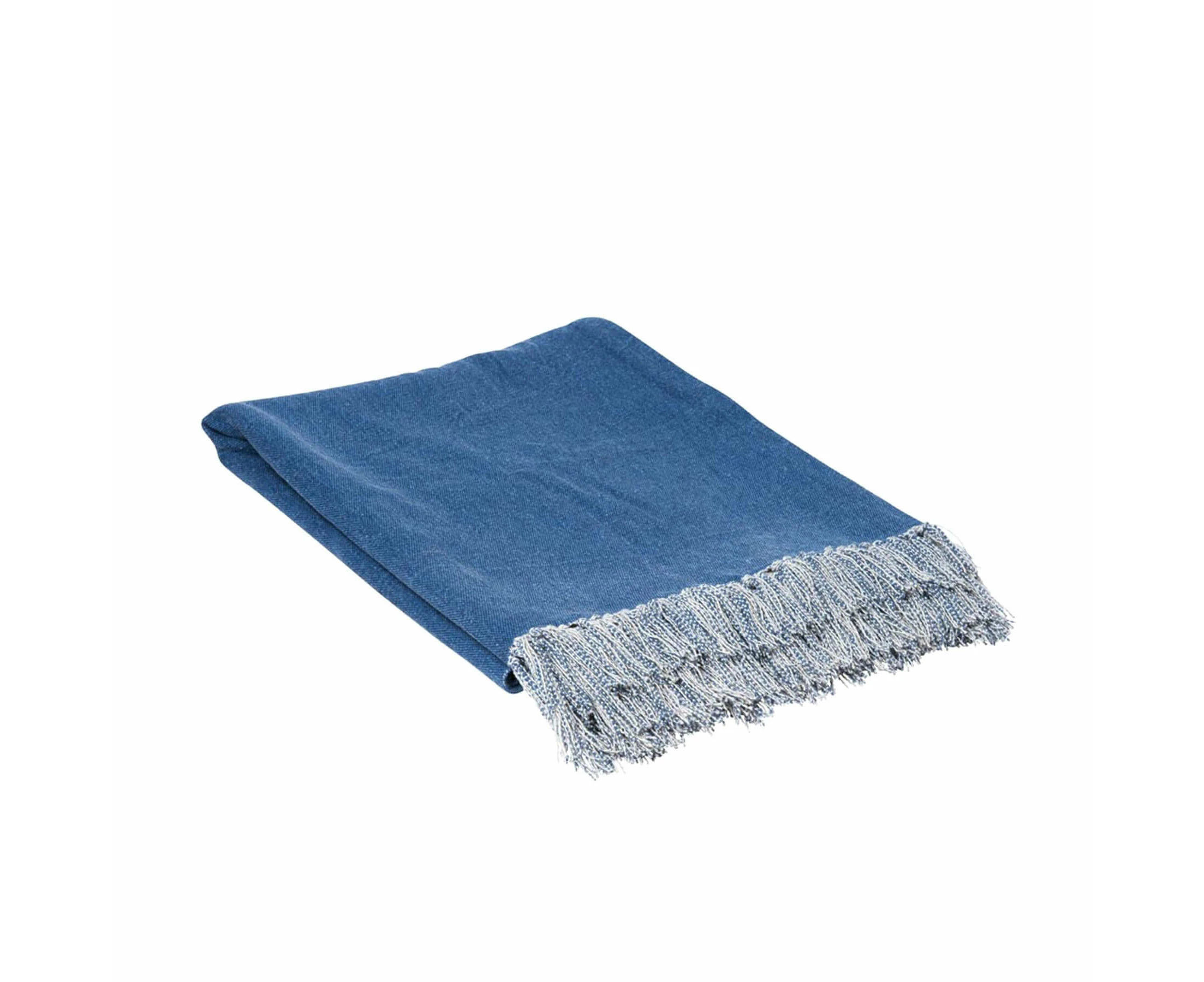 J.elliot Home Idris Cotton Throw Santorini Blue Home