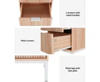 Artiss Bedside Table 2 Drawers - LURA Pine