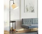 Artiss Floor Lamp 2 Tier Shelf Storage LED Light Stand Home Room Adjustable Head