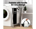 Artiss Laundry Basket Hamper Large Foldable Washing Clothes Storage 3 Sections