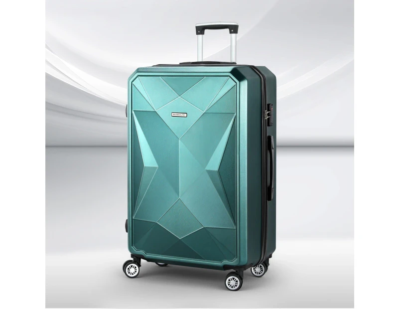 Wanderlite 28" 75cm Luggage Trolley Travel Suitcase Carry On Storage TSA Hardshell Atrovirens