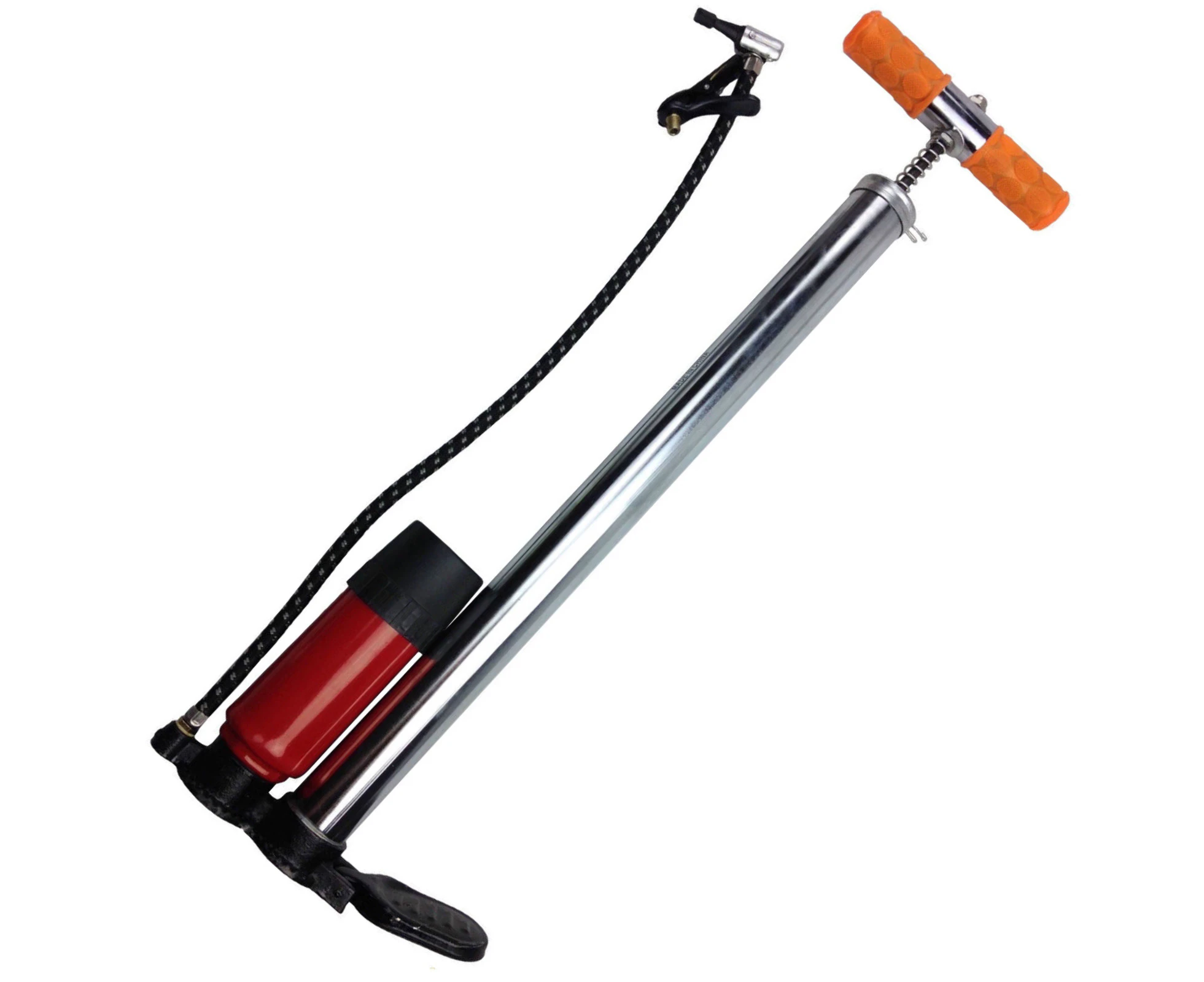 Hand Tyre Pump With Booster & Kpa Gauge Psi Bike Air Inflator Bicycle Tire