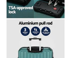 Wanderlite 28" 75cm Luggage Trolley Travel Suitcase Carry On Storage TSA Hardshell Atrovirens