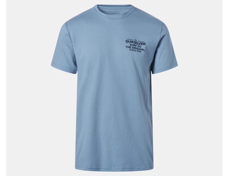 Quiksilver Men's Feeding Line Tee / T-Shirt / Tshirt - Blue