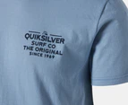 Quiksilver Men's Feeding Line Tee / T-Shirt / Tshirt - Blue