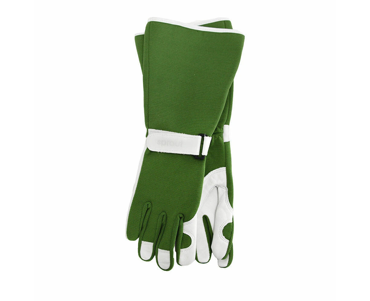 2pc Annabel Trends Sprout Long Sleeve Garden Planting/Pruning Hand Gloves Olive