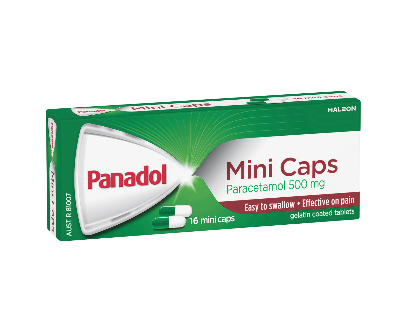 Panadol Paracetamol 500mg Mini 16 Capsules