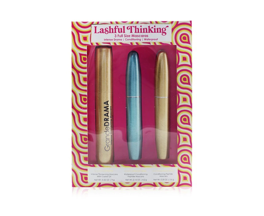 Grande Cosmetics (GrandeLash) Lashful Thinking Set (3x Mascara) 3pcs