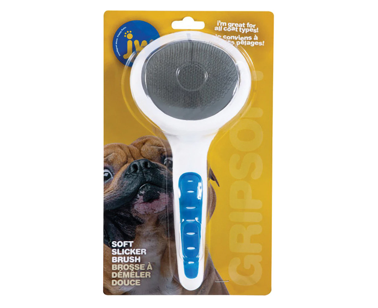 Gripsoft Soft Pin Slicker Brush Pet Grooming Tool for Dogs Large