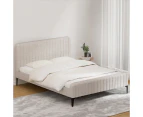 Artiss Bed Frame Queen Size Beige AMMY