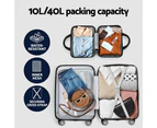 Wanderlite 2pc Luggage 12" 20" Trolley Travel Suitcase Storage Carry On TSA Lock Rose Gold