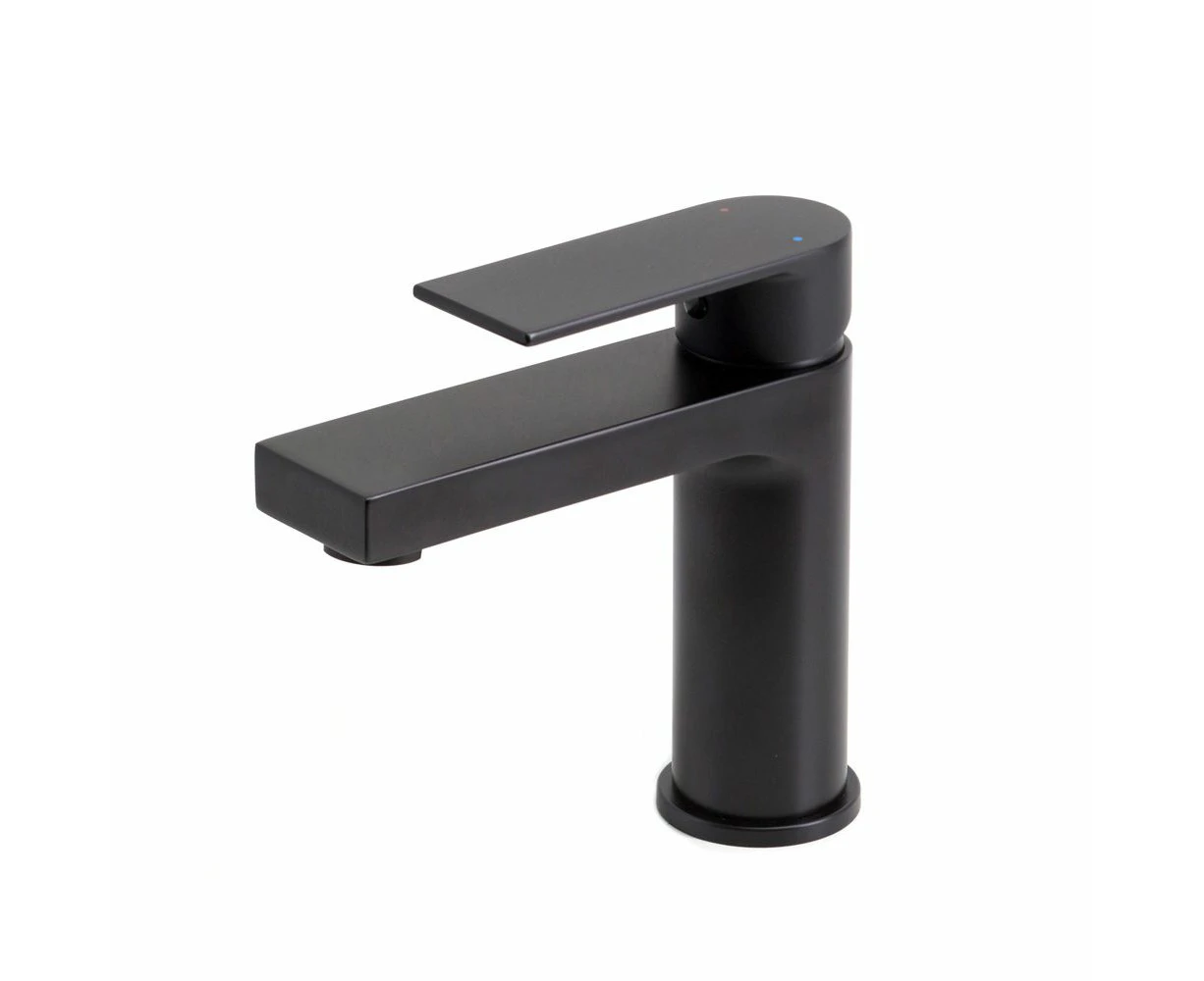 AGUZZO Prato Bathroom Single Lever Basin Mixer Tap - Matte Black