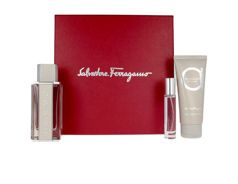 Salvatore Ferragamo Ferragamo Bright Leather Man Set EDT 100ml & EDT 10ml & Sg 100ml