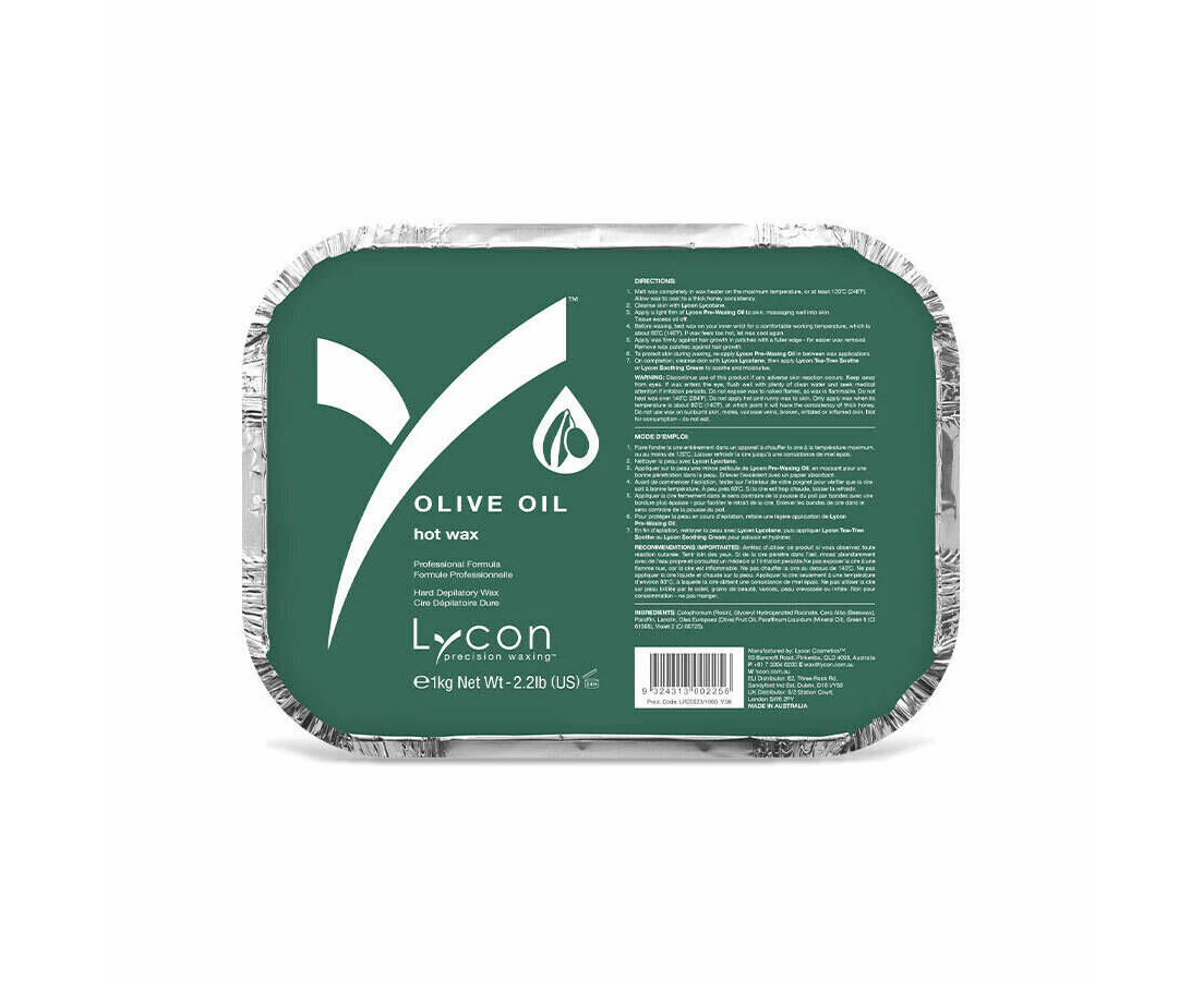 Lycon Olive Oil Hard Hot Wax Waxing Hair Removal 1kg