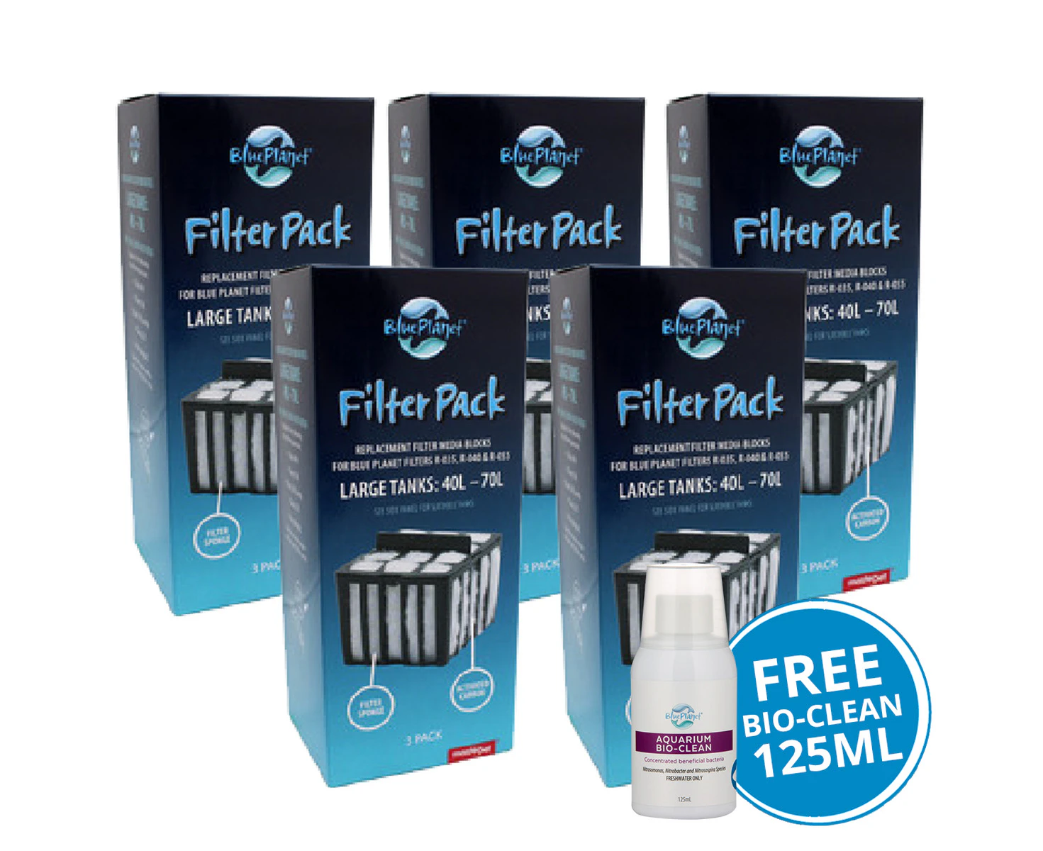 Blue Planet Filter Media for Large Tank (40-70L) BULK BUY 5pk