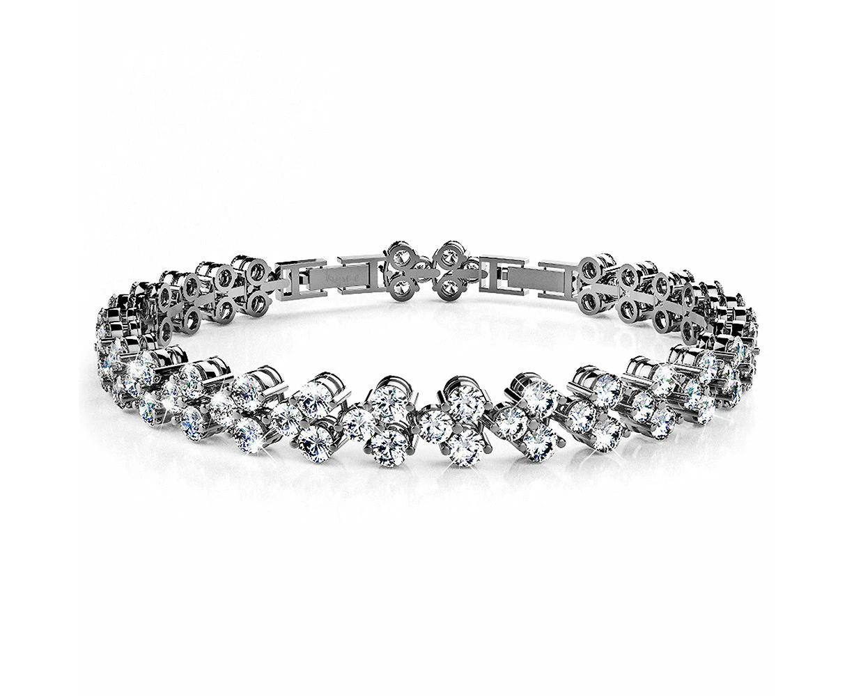 Chitra Tennis Bracelet Embellished With SWAROVSKI Crystals