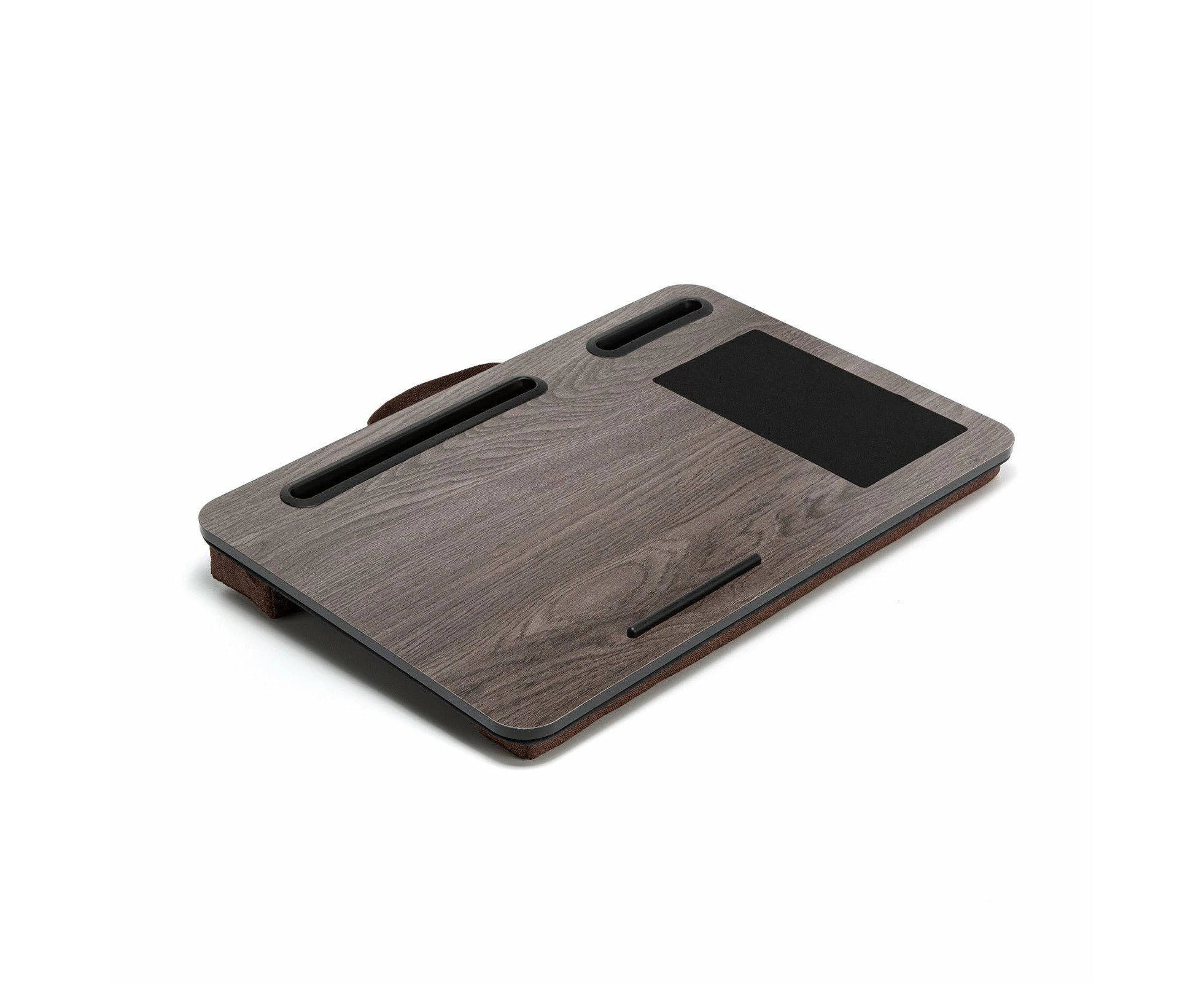 Kandaka Iron Grey Oak Lap Desk Laptop Tablet Stand Cushioned Lapdesk Mousepad