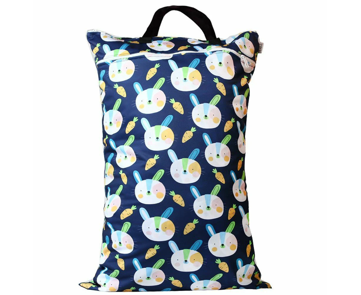 Waterproof Double Zip Large Wet Bag Bunny 40x70cm