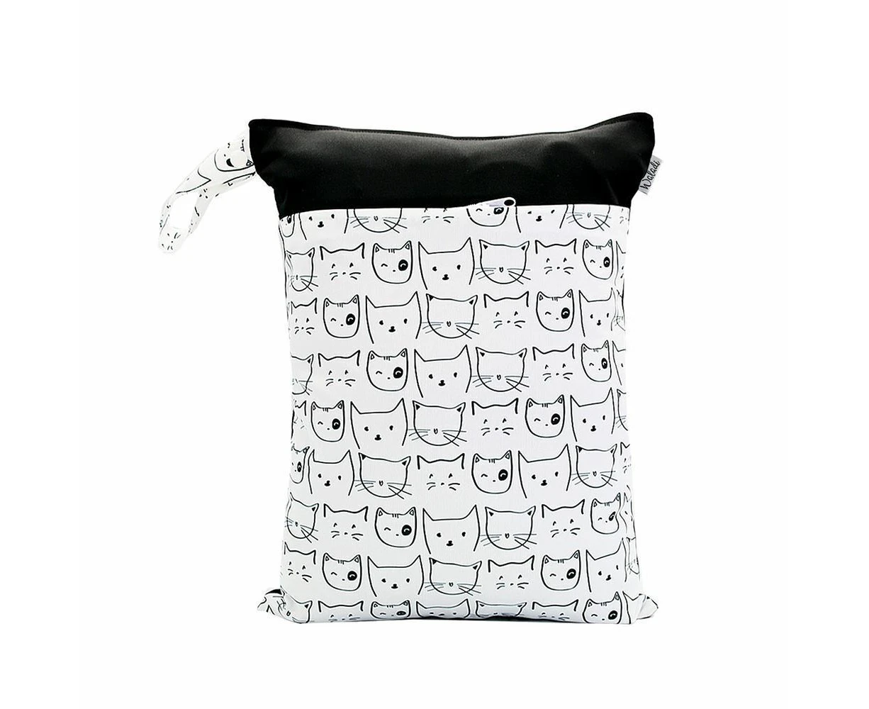 Waterproof Double Zip Wet Bag Cute Cats 30x40cm