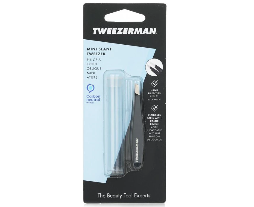 Tweezerman Mini Slant Tweezer  Black Leopard -