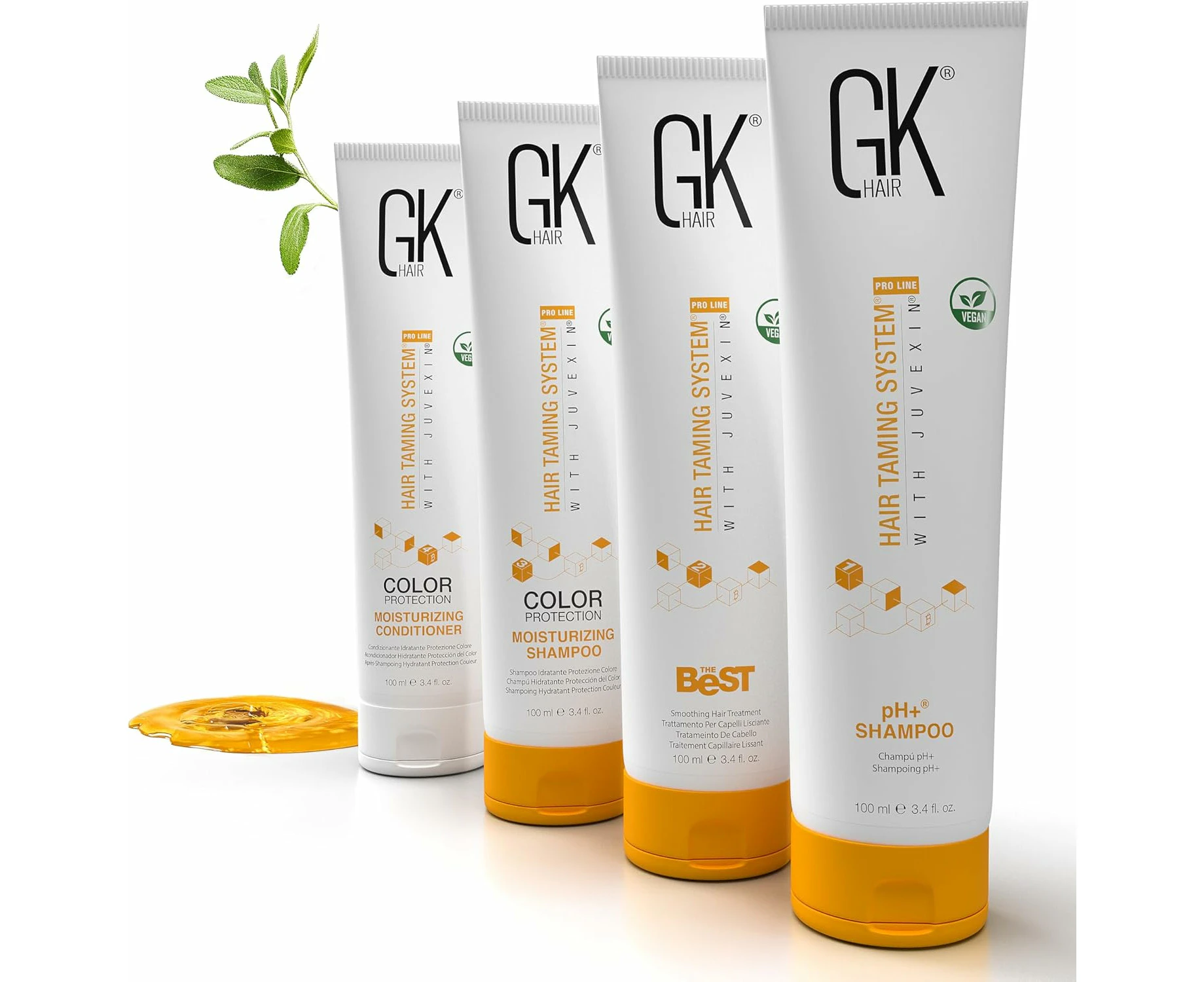 GK HAIR The Best Smoothing Keratin Hair Treatment Kit Professional Brazilian Complex Blowout Straightening For Silky Smooth & Frizz Free Hair (100ml)