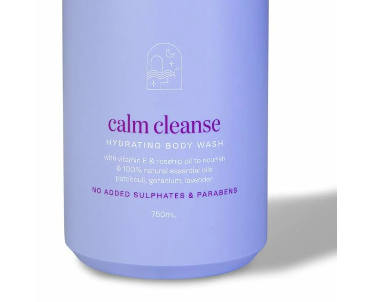 Epzen Calm Cleanse Hydrating Body Wash 750ml - Vitamin E, Rosehip Oil and Natural Essential Oils