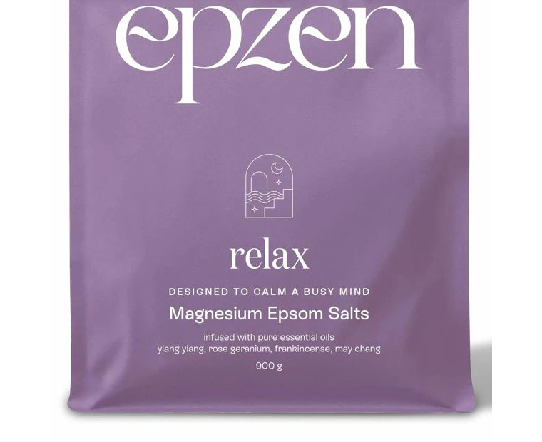 Epzen Relax Magnesium Epsom Salts 900g - Pure Essential Oils