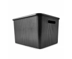 18L Ribbed Container, Black - Anko