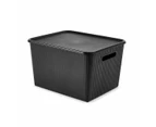 18L Ribbed Container, Black - Anko