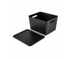 18L Ribbed Container, Black - Anko