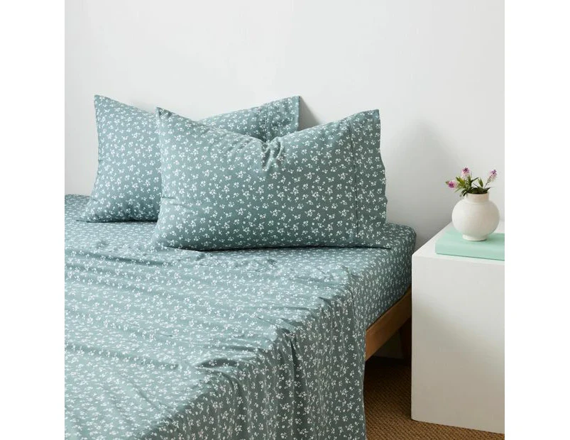 Target Anna Floral Australian Cotton Stonewash Sheet Set