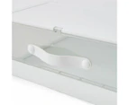 Plastic Bed Linen Box, White - Anko