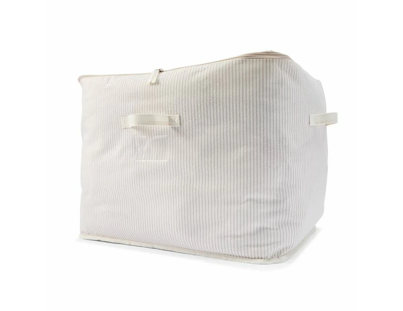 Linen Look Storage Bag, Extra Large, Stripe - Anko