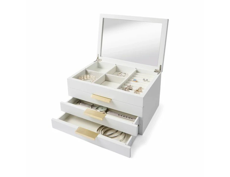 4 Tier White Jewellery Box - Anko