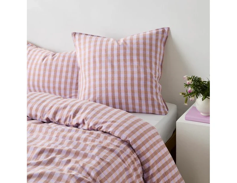 Target Darby Gingham Linen/Cotton European Pillowcase