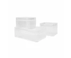 Set of 3 Linear Rectangle Organisers - Anko