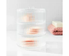 Set of 3 Clear Linear Round Organisers - Anko