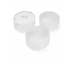 Set of 3 Clear Linear Round Organisers - Anko